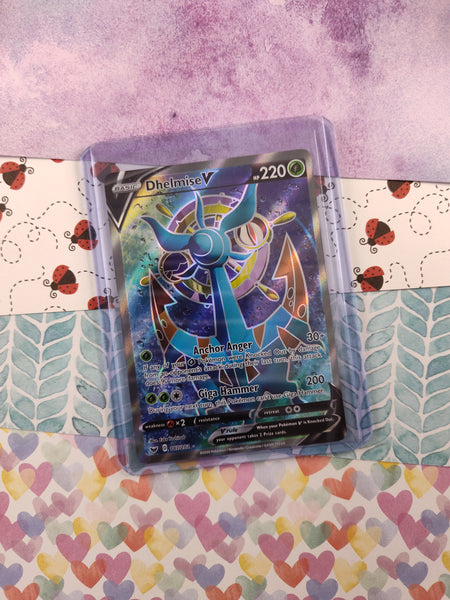 Pokemon TCG - Dhelmise V Sword & Shield Full Art Holo Card 187/202 - NM