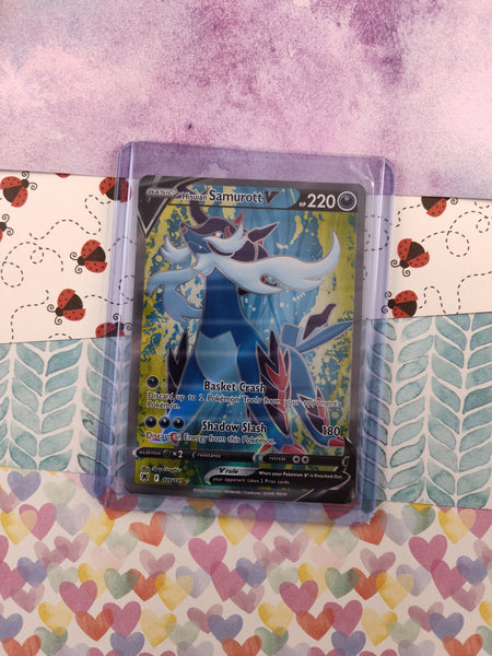 Pokemon TCG - Hisuian Samurott V Astral Radiance Full Art Holo Card 17 Pfaltzcraftsmore Pokemon TCG - Hisuian Samurott V Astral Radiance Full Art Holo Card 17 Pfaltzcraftsmore