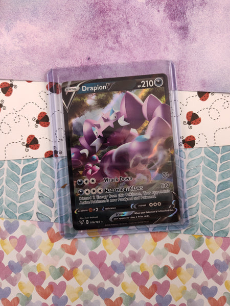 Pokemon TCG - Drapion V Vivid Voltage Full Art Holo Card 106/185 - NM Pfaltzcraftsmore Pokemon TCG - Drapion V Vivid Voltage Full Art Holo Card 106/185 - NM Pfaltzcraftsmore