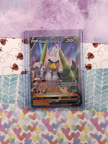 Pokemon TCG - Galarian Sirfetch'd V Vivid Voltage Full Art Holo Card 1 Pfaltzcraftsmore Pokemon TCG - Galarian Sirfetch'd V Vivid Voltage Full Art Holo Card 1 Pfaltzcraftsmore