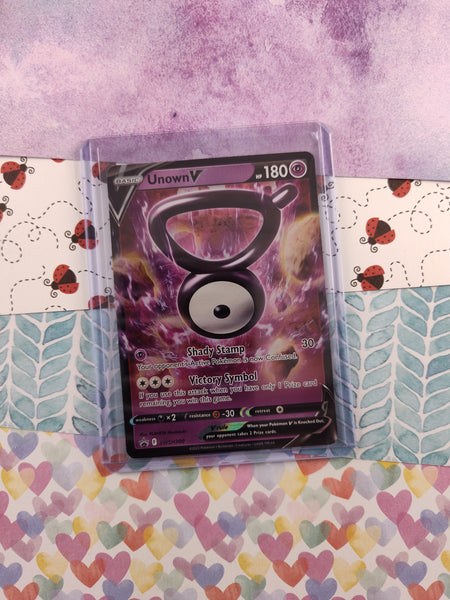 Pokemon TCG - Unown V Promo Full Art Holo Card SWSH300 - NM Pfaltzcraftsmore Pokemon TCG - Unown V Promo Full Art Holo Card SWSH300 - NM Pfaltzcraftsmore