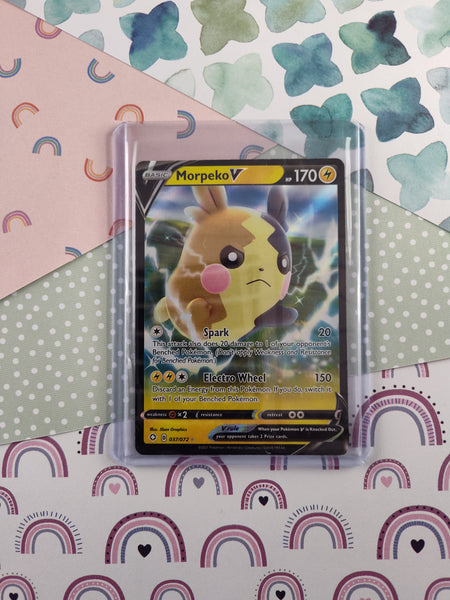 pokemon cards morpeko v Pokemon TCG - Morpeko V Shining Fates Full Art Holo Card 037/072