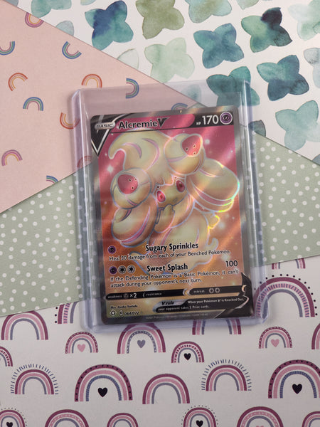 Pokemon TCG - Alcremie V Shining Fates Full Art Holo Card 064/072 - NM