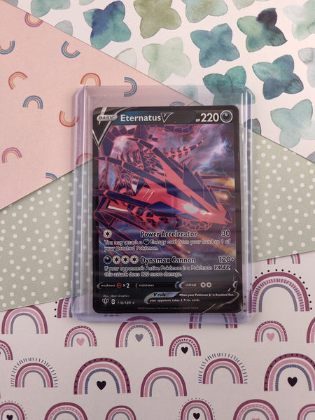 Pokemon TCG - Eternatus V Darkness Ablaze Full Art Holo Card 116/189 - Pfaltzcraftsmore Pokemon TCG - Eternatus V Darkness Ablaze Full Art Holo Card 116/189 - Pfaltzcraftsmore
