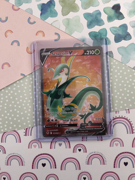 Pokemon TCG - Serperior V Silver Tempest Full Art Holo Card 170/195 - NM