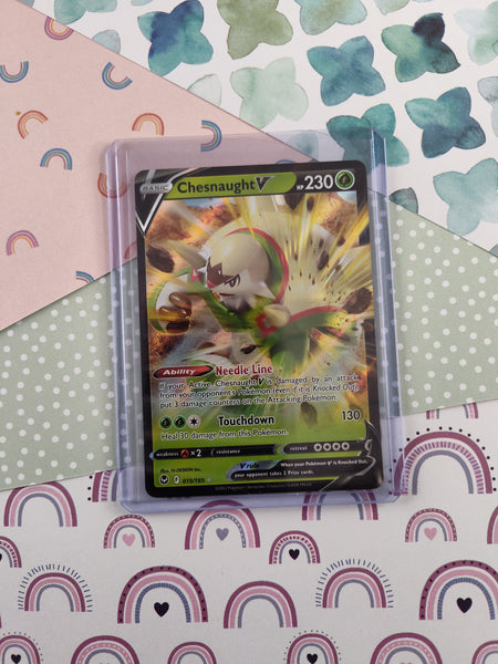 chesnaught pokemon card Pokemon - Chesnaught V - Full Art - 171/195 - Silver Tempest