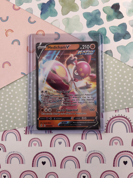 Pokemon TCG - Medicham V Evolving Skies Full Art Holo Card 083/203