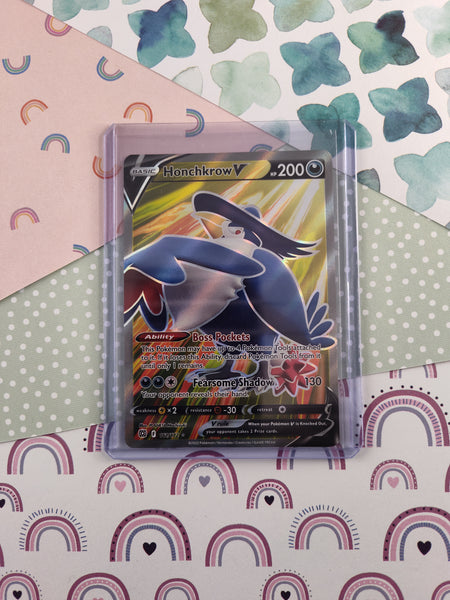 pokemon card honchkrow Pokemon TCG - Honchkrow V Brilliant Stars Full Art Holo Card 161/172