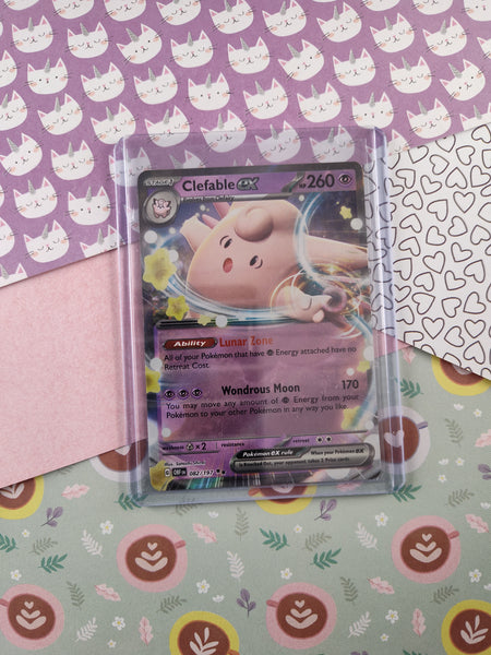 Pokemon TCG - Clefable ex Scarlet & Violet Full Art Holo Card OBF 082/197 - NM