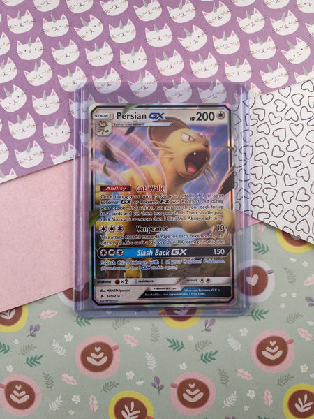 Pokemon TCG - Persian GX Unbroken Bonds Full Art Holo Card 149/214 - NM