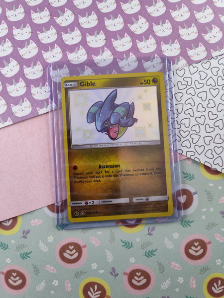 Pokemon TCG Rare Gible Hidden Fates Shiny Vault Holo Card SV38/SV94 - Pfaltzcraftsmore Pokemon TCG Rare Gible Hidden Fates Shiny Vault Holo Card SV38/SV94 - Pfaltzcraftsmore