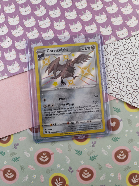 Pokemon TCG Rare Corviknight Shining Fates Shiny Vault Holo Card SV089 Pfaltzcraftsmore Pokemon TCG Rare Corviknight Shining Fates Shiny Vault Holo Card SV089 Pfaltzcraftsmore