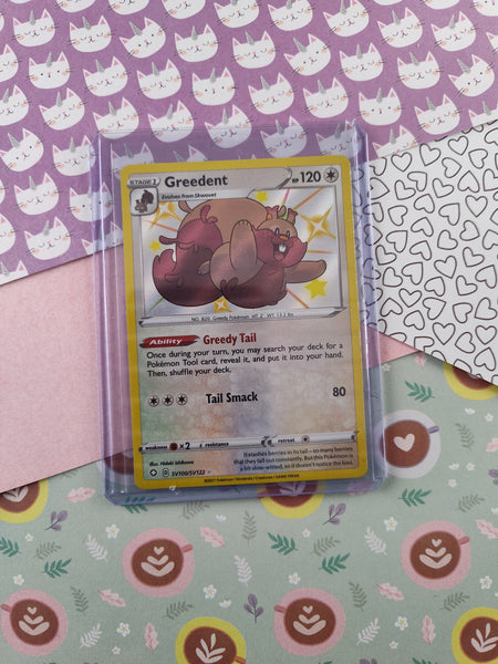 shiny greedent pokemon card Pokemon TCG Rare Greedent Shining Fates Shiny Vault Holo Card SV100/SV – Pfaltzcraftsmore