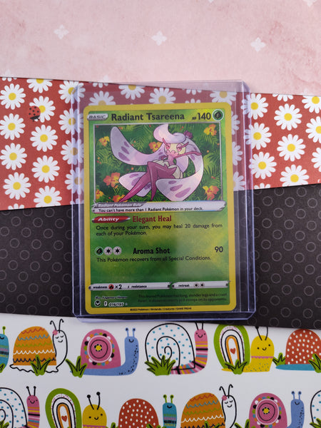 Pokemon TCG - Radiant Tsareena Silver Tempest Holographic Card 016/195 Pfaltzcraftsmore Pokemon TCG - Radiant Tsareena Silver Tempest Holographic Card 016/195 Pfaltzcraftsmore