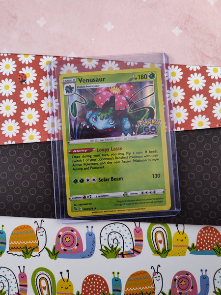 Pokemon TCG - Venusaur Pokemon GO (Stamped) Holographic Card 003/078 - Pfaltzcraftsmore Pokemon TCG - Venusaur Pokemon GO (Stamped) Holographic Card 003/078 - Pfaltzcraftsmore