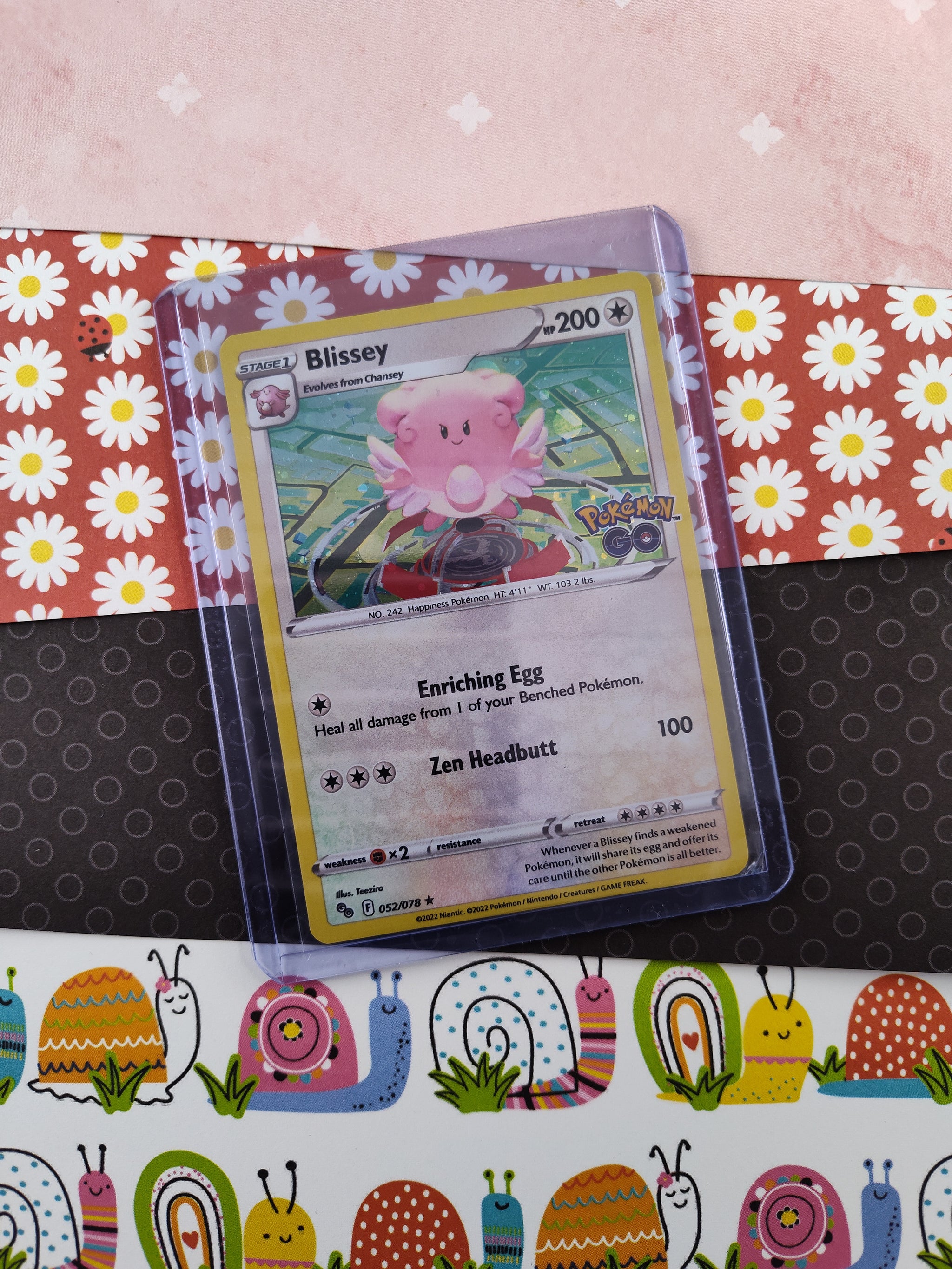 Pokemon TCG - Blissey Pokemon GO (Stamped) Holographic Card 052/078