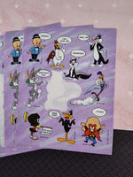 Vintage 1989 Hallmark Looney Tunes Partial Sticker Sheets, Set/6 Sheets