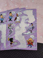 Vintage 1989 Hallmark Looney Tunes Partial Sticker Sheets, Set/6 Sheets