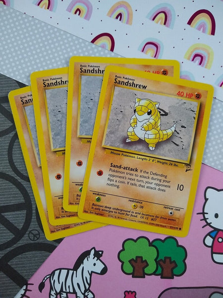 Vintage Common - Set/4 Sandshrew Base Set 2 Non-Holo Pokemon Cards 91/ Pfaltzcraftsmore Vintage Common - Set/4 Sandshrew Base Set 2 Non-Holo Pokemon Cards 91/ Pfaltzcraftsmore
