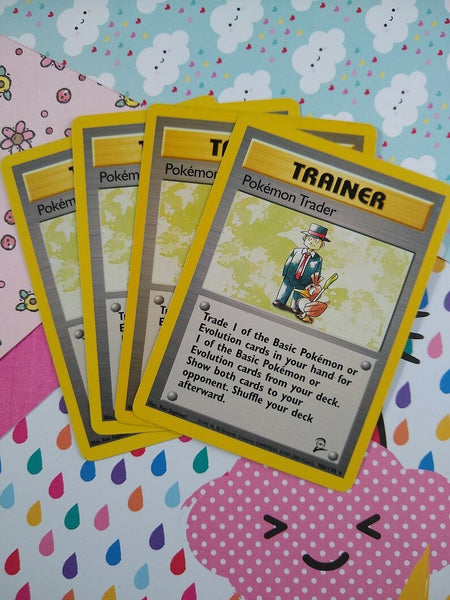 Vintage Rare - Set/4 Pokemon Trader Base Set 2 Non-Holo Pokemon Cards 106/130 - LP