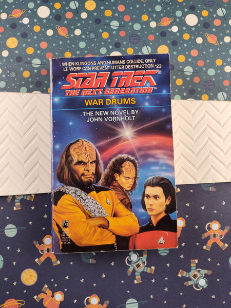 Vintage 1992 1st Printing Star Trek, The Next Generation: War Drums #23 Pocket Books Softcover