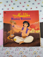 Vintage 1993 Disney's Aladdin Monkey Business Golden Books Softcover