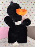 Vintage 1971 Mighty Star Looney Tunes Daffy Duck Soft Plush Hand Puppet 11", Nice & Clean