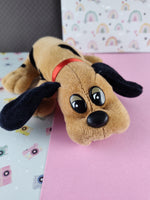 Vintage 1986 Small Brown/Black Pound Puppy Plush, Nice & Clean