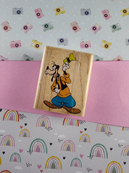 Vintage Rubber Stampede Mickey Mouse "Goofy" Wooden Block/Rubber Stamp #334-E CLEAN