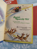 Vintage 1977 Rand McNally Christmas Santa Snowman Hardcover Books Set/2