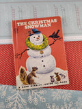 Vintage 1977 Rand McNally Christmas Santa Snowman Hardcover Books Set/2