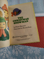 Vintage 1977 Rand McNally Christmas Santa Snowman Hardcover Books Set/2