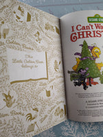 Vintage 1989 Little Golden Book "I Can't Wait Until Christmas" Sesame Street Hardcover