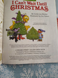 Vintage 1989 Little Golden Book "I Can't Wait Until Christmas" Sesame Street Hardcover