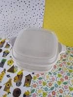 Vintage Corning P-41-B Spice of Life 3/4 Cup Casserole Dishes Set/2 w/Plastic Lids, EXCELLENT