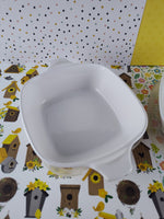 Vintage Corning P-41-B Spice of Life 3/4 Cup Casserole Dishes Set/2 w/Plastic Lids, EXCELLENT