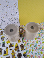 Vintage 1984 Japanese Daherware Floral Fruits Mug Set/2, Like New