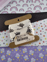 Vintage 1994 Man-G 'Raps & Co. "Tie One On" Cotton Thread Ribbon, Black/White Bumble Bees, NEW Unused