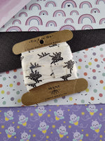 Vintage 1994 Man-G 'Raps & Co. "Tie One On" Cotton Thread Ribbon, Black/White Bumble Bees, NEW Unused