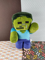 2022 Minecraft Zombie Plush Doll 9" Mattel MOJANG Studios Nice & Clean NWOT