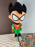 2017 Teen Titans Go 11" Toy Factory DC Comics "Robin" Plush Doll Nice & Clean NWOT