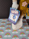 Vintage 2003 M&M's Blue Groovy Hippy Soft Plush Doll 7" NWT