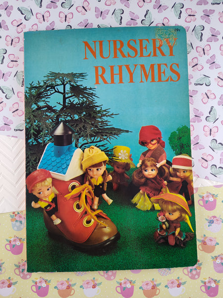 Vintage 1970 Nursery Rhymes Whitman Western Publishing Board Book, Hardcover