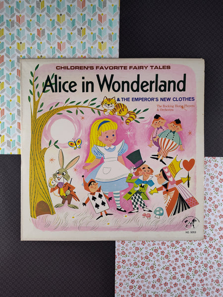 Vintage "Alice in Wonderland & the Emperor's New Clothes" Rocking Horse Records 33-1/3 RPM Record