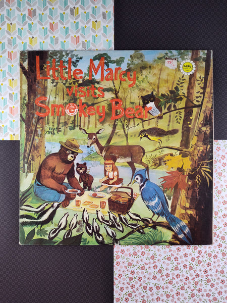 Vintage "Little Marcy Visits Smokey Bear" Wonder World Series 33-1/3 RPM Record