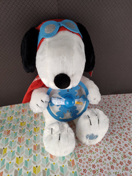 Peanuts "Merry Christmas" Singing/Animated Snoopy Plush, Light-Up Spinning Propeller