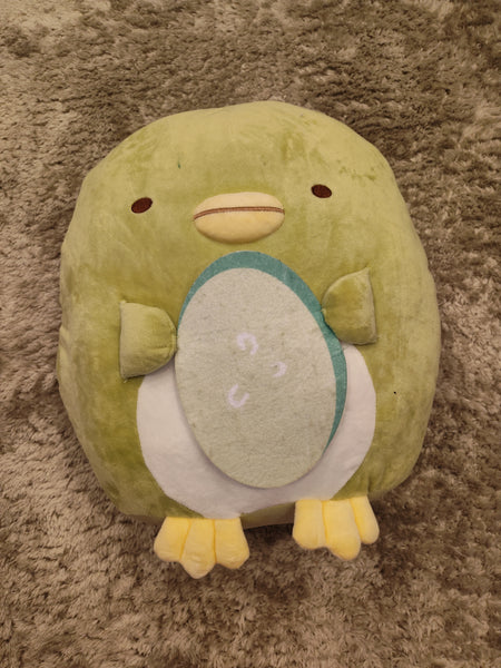 2023 San-X Sumikko Gurashi 16" Plush, Green Penguin w/Cucumber Slice **Tag Attached