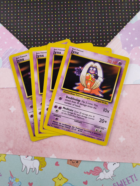 Vintage Uncommon - Set/4 Jynx Base Set Non-Holo Pokemon Cards 31/102 - LP