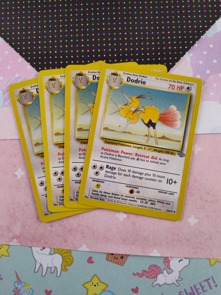 Vintage Uncommon - Set/4 Dodrio Jungle Non-Holo Pokemon Cards 34/64 - LP