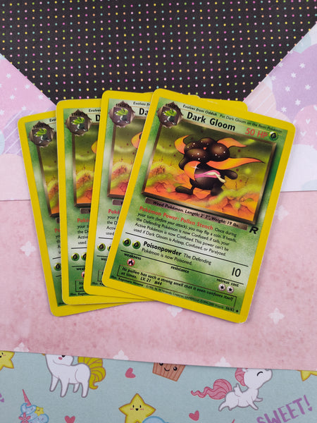 Vintage Uncommon - Set/4 Dark Gloom Team Rocket Non-Holo Pokemon Cards 36/82 - LP